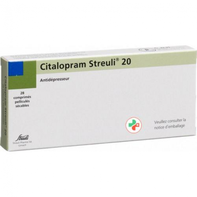 Citalopram Streuli 20 mg 28 filmtablets