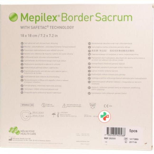 Mepilex Border Schaumverband 18x18см Sacrum 5 штук