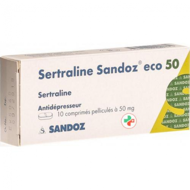 Сертралин Сандоз Эко 50 мг 10 таблеток покрытых оболочкой 