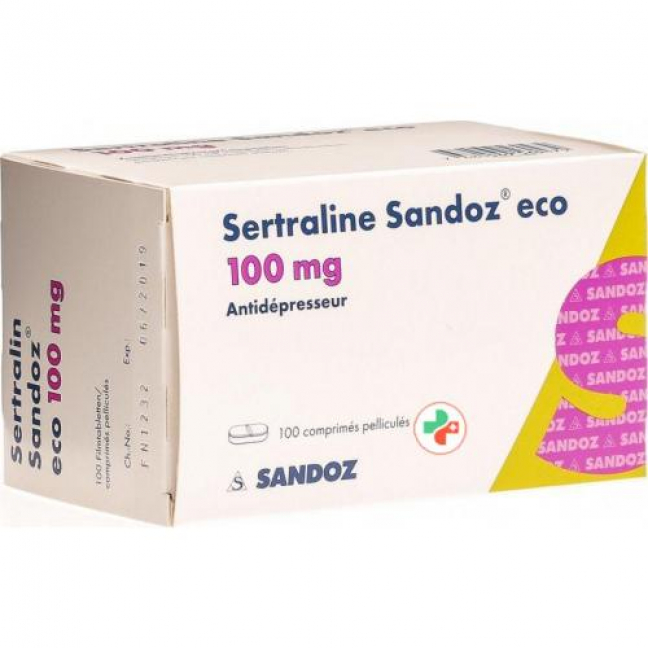 Сертралин Сандоз Эко 100 мг 100 таблеток покрытых оболочкой 
