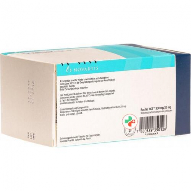 Расилез HCT 300/25 мг 98 таблеток покрытых оболочкой 