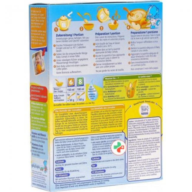 Nestle Baby Cereals Vollkorncerealien mit Fruchten для 6-месячных 250г