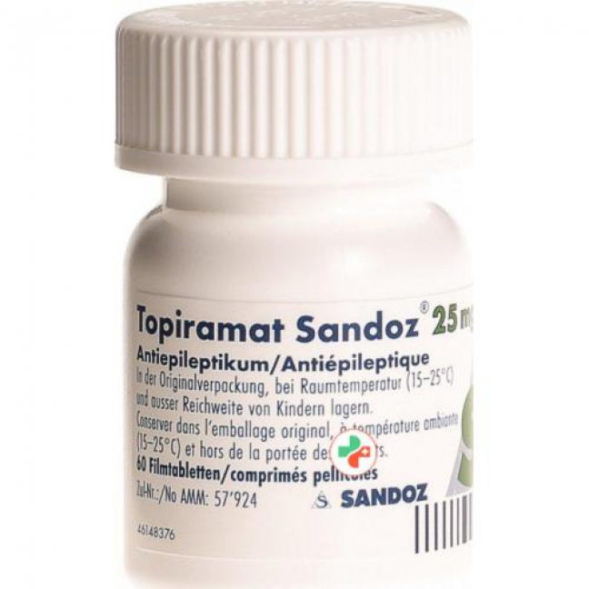 Топирамат Сандоз 25 мг 60 таблеток покрытых оболочкой 