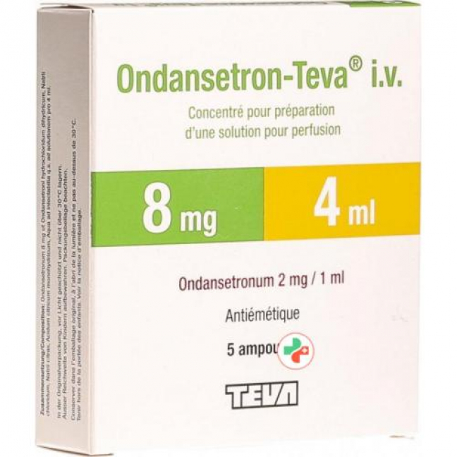 Ондансетрон Тева концентрат для инфузий 8 мг / 4 мл 5 ампул по 4 мл