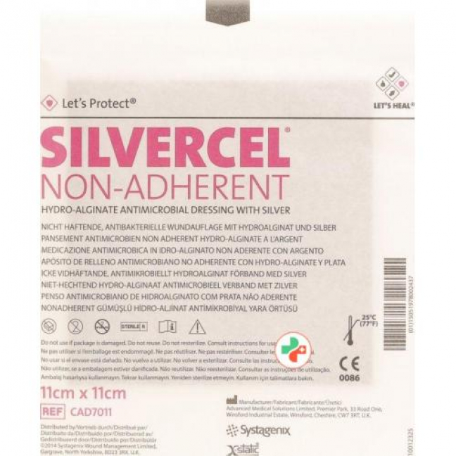Let’s Protect Silvercel Non-Adherent Wundauflage 11x11см 10 штук