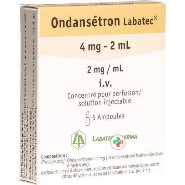 Ондансетрон Лабатек концентрат для инфузий 4 мг / 2 мл 5 ампул по 2 мл