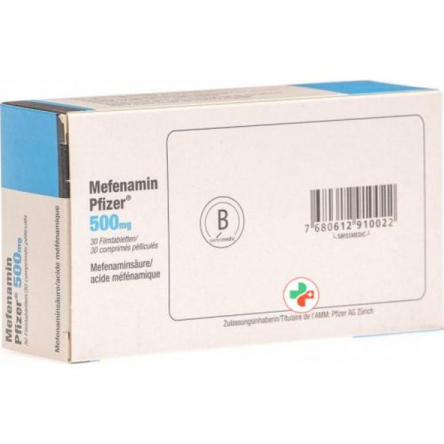 Мефенамин Пфайзер 500 мг 30 таблеток покрытых оболочкой