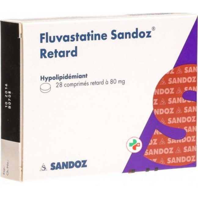 Флувастатин Сандоз Ретард 80 мг 28 таблеток покрытых оболочкой