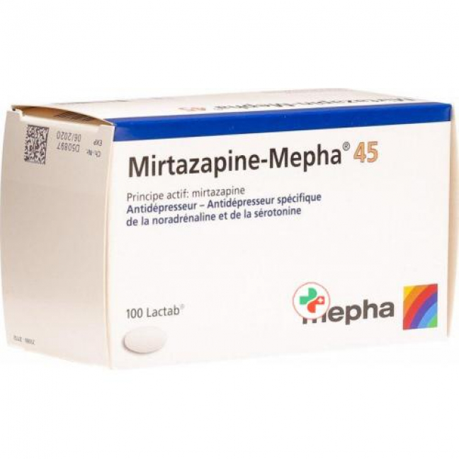 Миртазапин Мефа 45 мг 100 таблеток покрытых оболочкой 