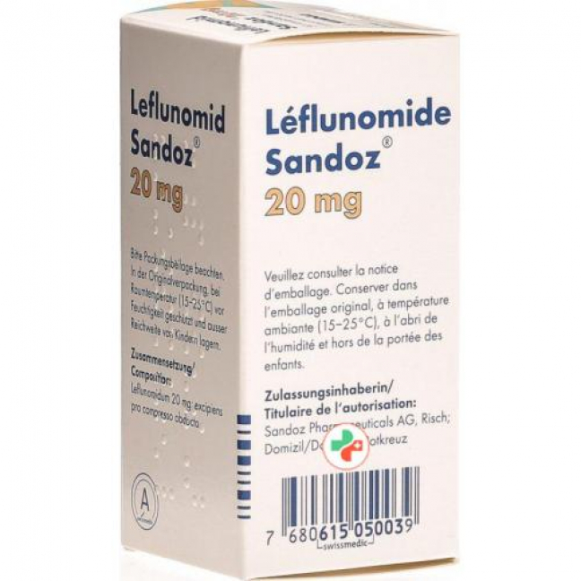Лефлуномид Сандоз 20 мг 30 таблеток покрытых оболочкой 