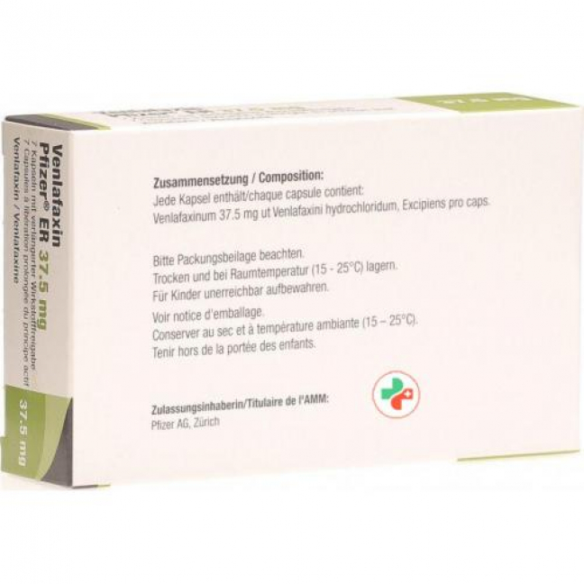Венлафаксин Пфайзер ER 37.5 мг 7 ретард капсул