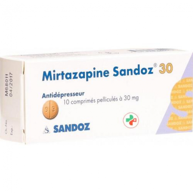 Миртазапин Сандоз 30 мг 10 таблеток покрытых оболочкой