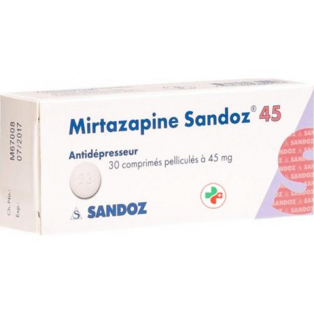 Миртазапин Сандоз 45 мг 30 таблеток покрытых оболочкой