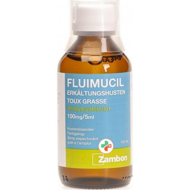 Флуимуцил 100 мг / 5 мл  сироп от бронхита и кашля 100 мл