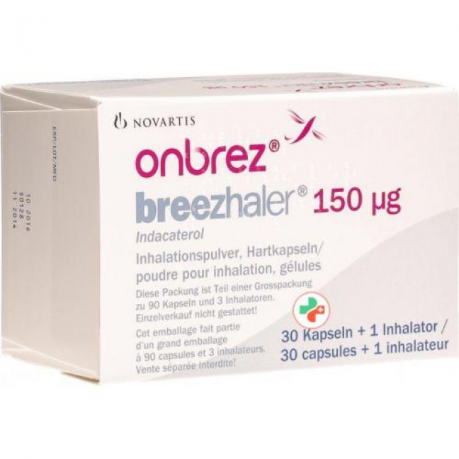 Онбрез Бризхалер 0.15 мг 3 х 30 капсул с ингалятором