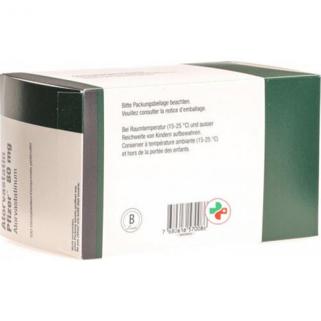 Atorvastatin Pfizer 80 mg 100 filmtablets