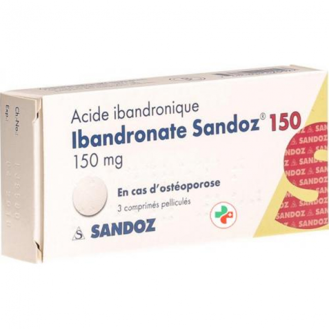 Ибандронат Сандоз 150 мг 3 таблетки покрытые оболочкой
