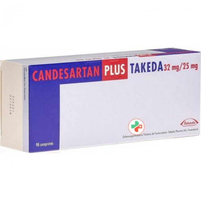 Кандесартан плюс Такеда 32/25 мг 98 таблеток