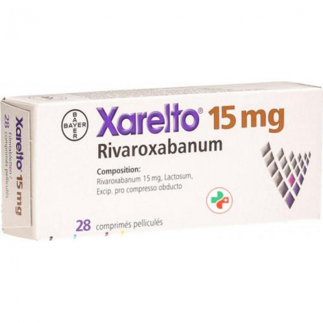 Ксарелто 15 мг 28 таблеток покрытых оболочкой 