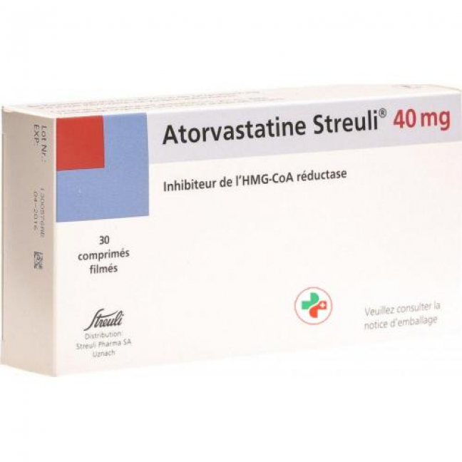Аторвастатин Штройли 40 мг 30 таблеток покрытых оболочкой