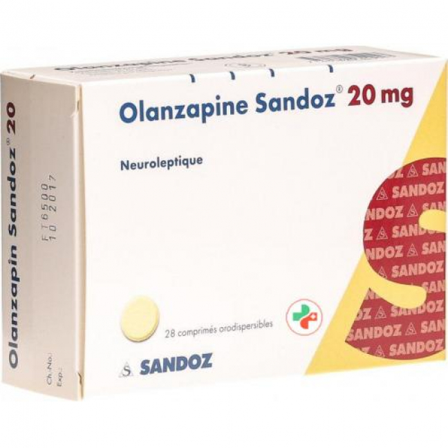 Оланзапин Сандоз 20 мг 28 ородиспергируемых таблеток 