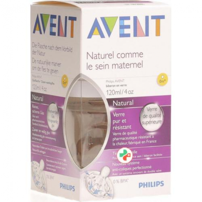 Avent Naturnah-Flasche 120мл Glas