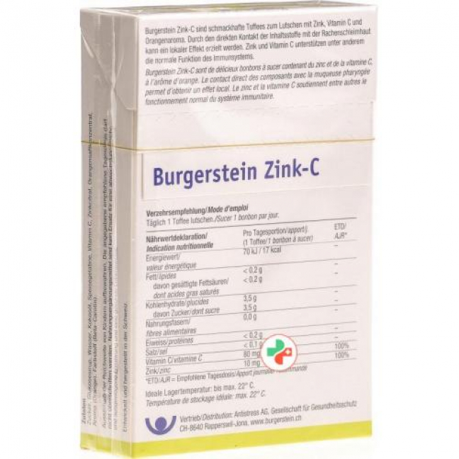 Бургерштейн Цинк-C 115 г 25 ирисок