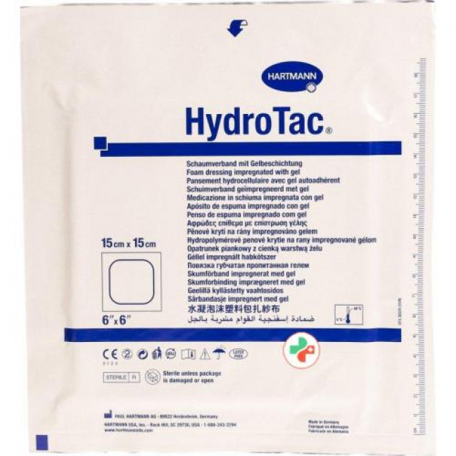 Hydrotac повязка для ран 15x15см стерильный 3 штуки