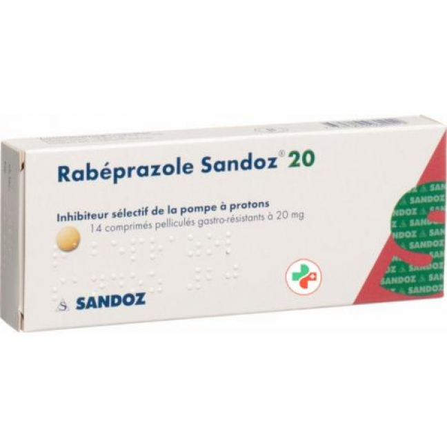 Рабепразол Сандоз 20 мг 14 таблеток покрытых оболочкой