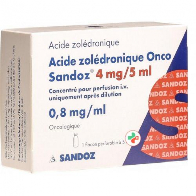 Золедроновая кислота Онко Сандоз 4 мг / 5 мл флакон 5 мл