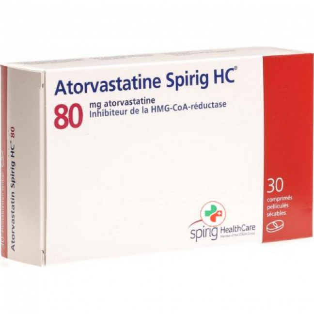 Аторвастатин Спириг 80 мг 30 таблеток покрытых оболочкой