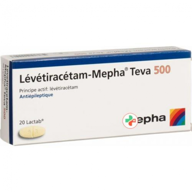 Леветирацетам Мефа Тева 500 мг 20 таблеток покрытых оболочкой