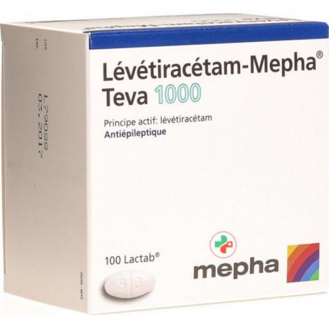 Леветирацетам Мефа Тева 1000 мг 100 таблеток покрытых оболочкой