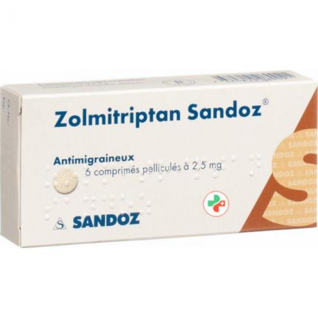 Золмитриптан Сандоз 2,5 мг 6 таблеток покрытых оболочкой