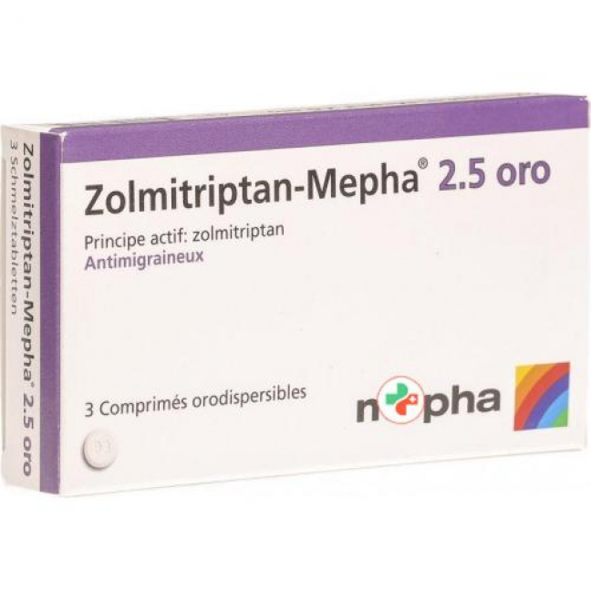 Золмитриптан Мефа Оро 2,5 мг 3 ородиспергируемые таблетки