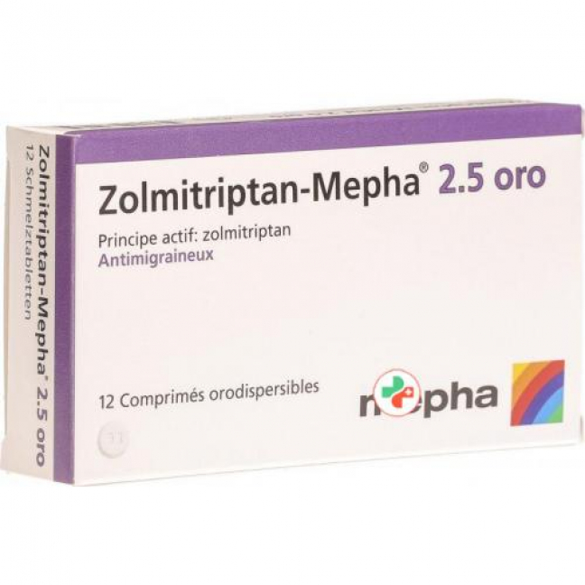 Золмитриптан Мефа Oro 2.5 мг 12 растворимых таблеток 