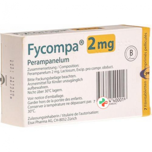 Fycompa 2 mg 7 filmtablets