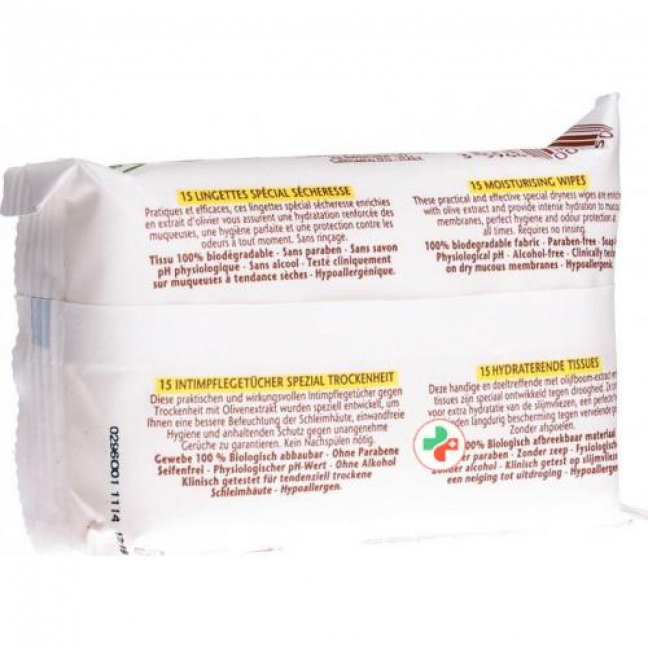 Roge Cavailles Intime Lingettes Hydratantes 15 штук