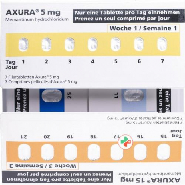 Аксура стартовый пакет (7×5 мг, 7×10 мг, 7×15 мг, 7 ×20 мг) 28 капсул