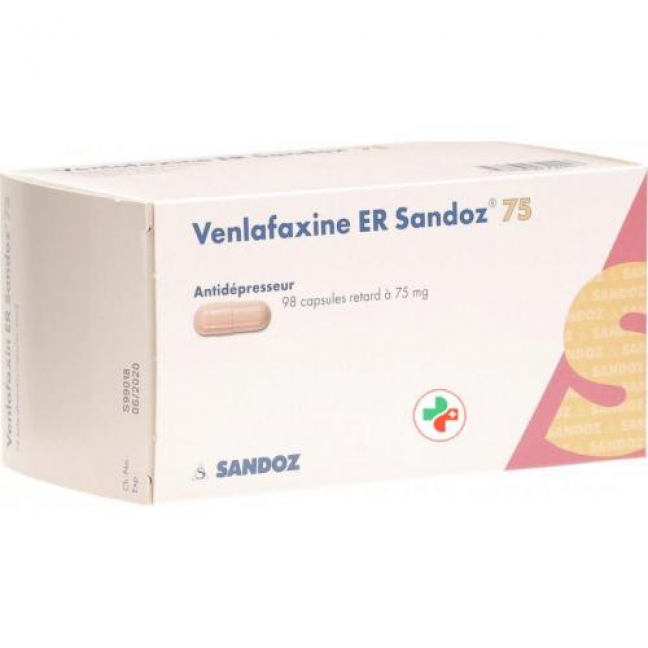 Венлафаксин ER Сандоз 75 мг 98 ретард капсул 