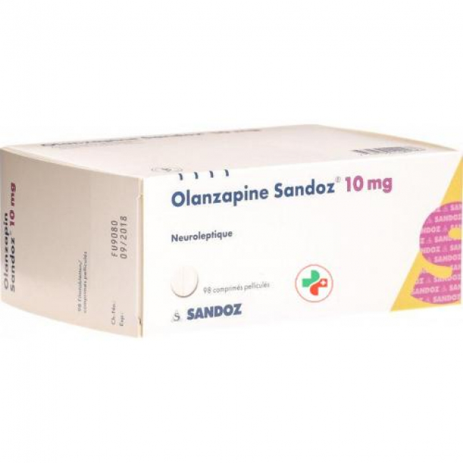Оланзапин Сандоз 10 мг 98 таблеток покрытых оболочкой  