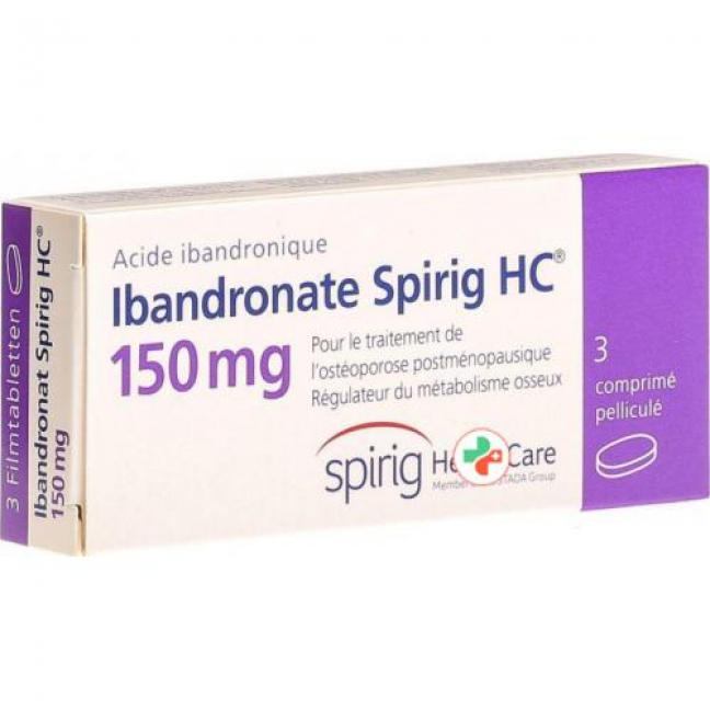 Ибандронат Спириг ХC 150 мг 3 таблетки покрытые оболочкой  