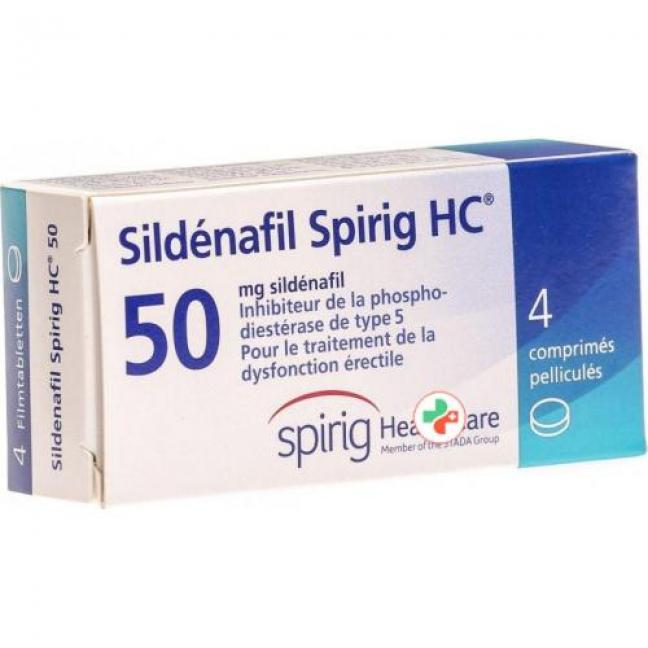 Силденафил Спириг HC 50 мг 4 таблетки покрытые оболочкой 