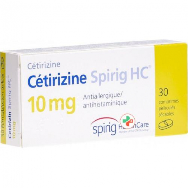 Цетиризин Спириг 10 мг 30 таблеток покрытых оболочкой 