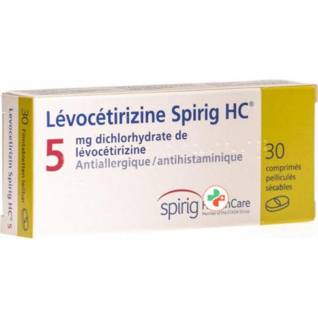 Левоцетиризин Спириг 5 мг 30 таблеток покрытых оболочкой