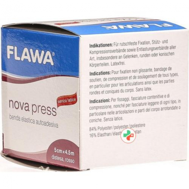 Flawa Nova Press самоклеющиеся бинт 5смx4.5m Rot