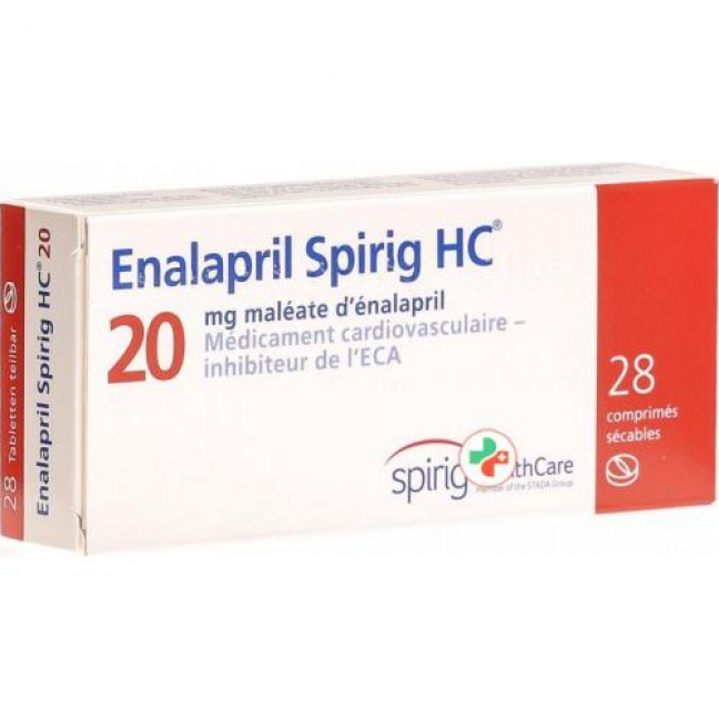 Эналаприл Спириг 20 мг 28 таблеток  