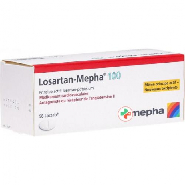 Лозартан Мефа 100 мг 98 таблеток покрытых оболочкой 