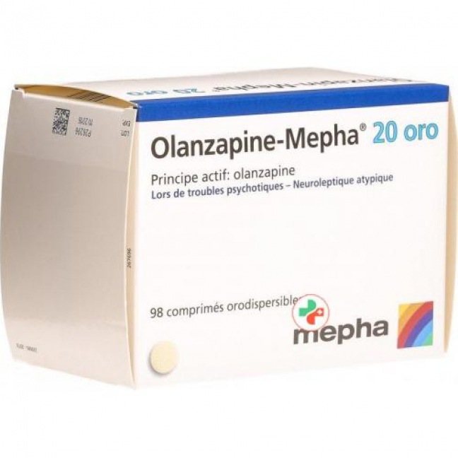 Оланзапин Мефа Oрo 20 мг 98 ородиспергируемых таблеток 