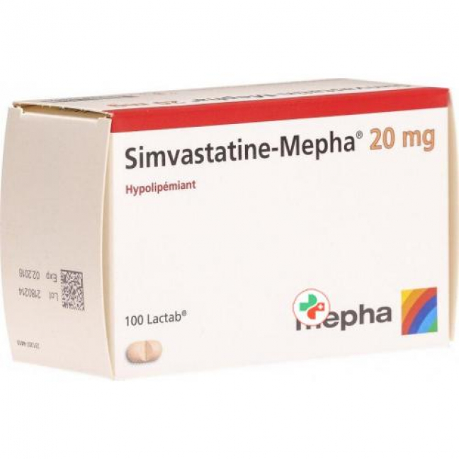 Simvastatin Mepha 20 mg 100 Lactabs